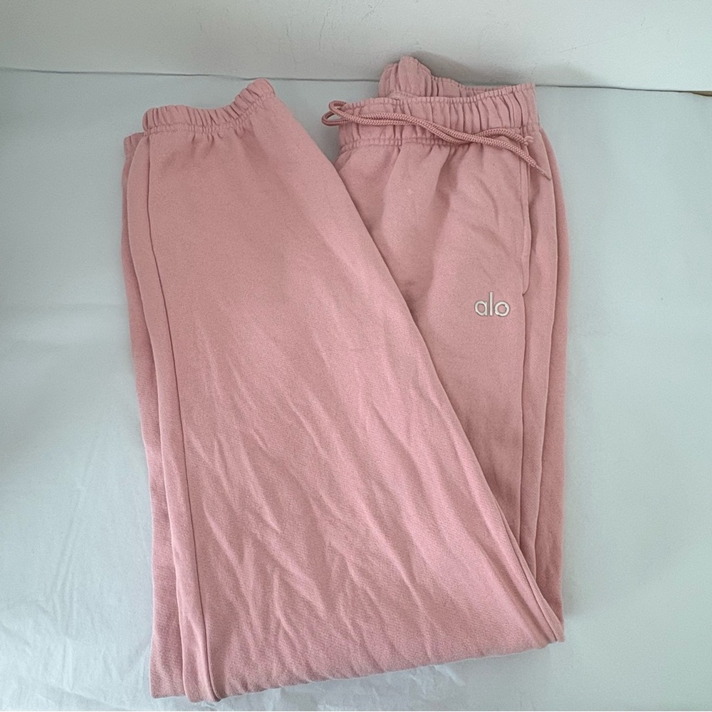 Alo Yoga Accolade Sweatpant Sz L Pink Quartz EUC - Picture 7 of 10